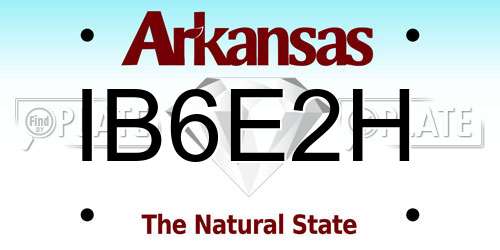 IB6E2H Arkansas License Plate