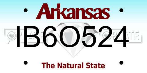 IB6O524 Arkansas License Plate