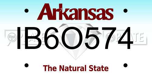 IB6O574 Arkansas License Plate