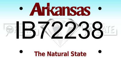 IB72238 Arkansas License Plate