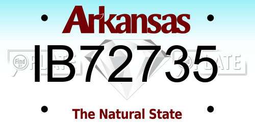 IB72735 Arkansas License Plate