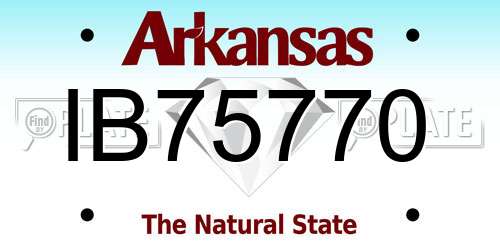 IB75770 Arkansas License Plate