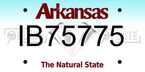 IB75775 Arkansas License Plate