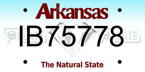 IB75778 Arkansas License Plate