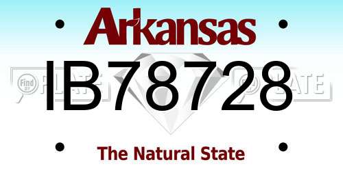 IB78728 Arkansas License Plate