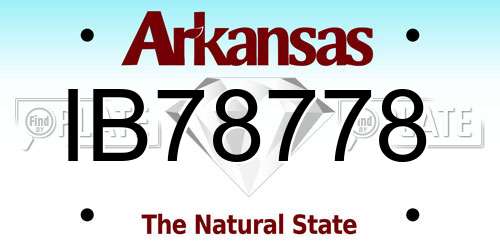 IB78778 Arkansas License Plate