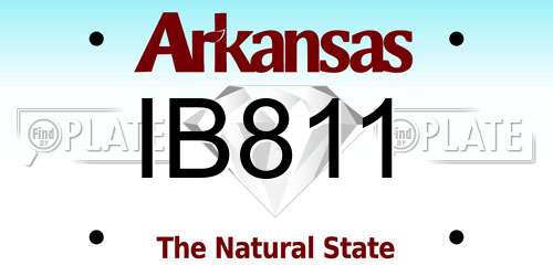 IB811 Arkansas License Plate