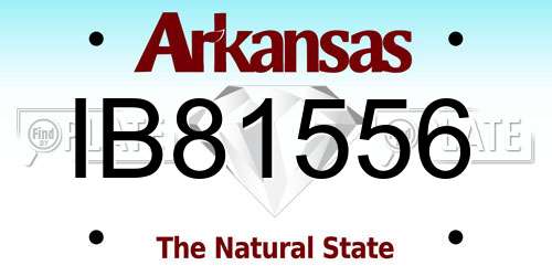 IB81556 Arkansas License Plate