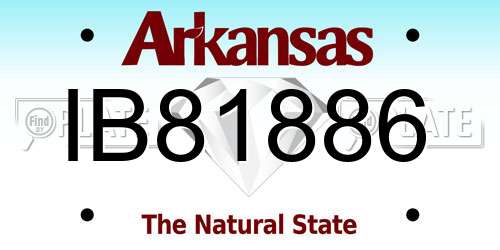 IB81886 Arkansas License Plate