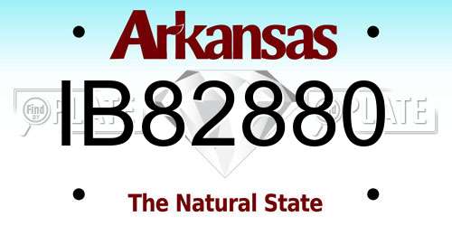 IB82880 Arkansas License Plate