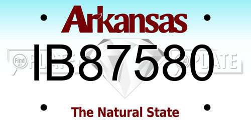 IB87580 Arkansas License Plate