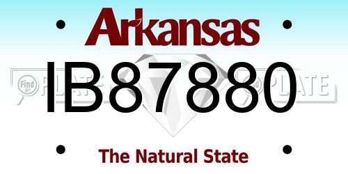 IB87880 Arkansas License Plate