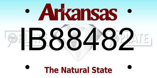 IB88482 Arkansas License Plate