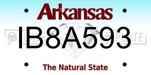 IB8A593 Arkansas License Plate
