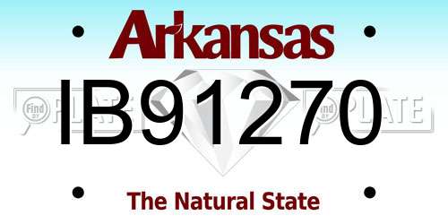 IB91270 Arkansas License Plate
