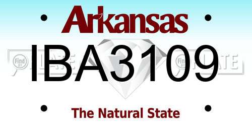 IBA3109 Arkansas License Plate