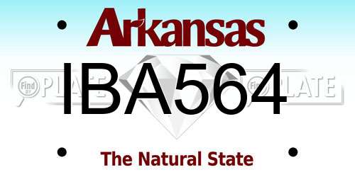 IBA564 Arkansas License Plate