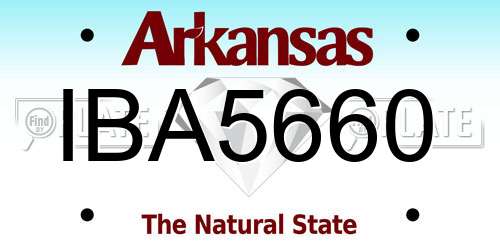 IBA5660 Arkansas License Plate
