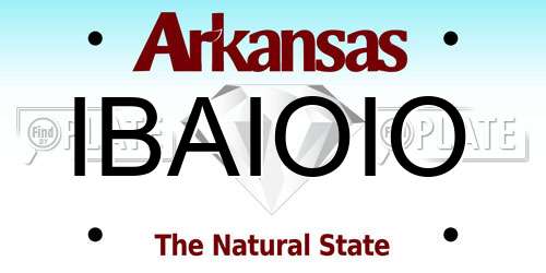 IBAIOIO Arkansas License Plate