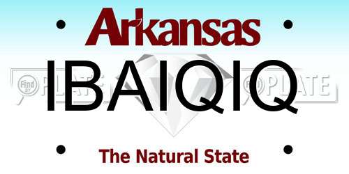 IBAIQIQ Arkansas License Plate