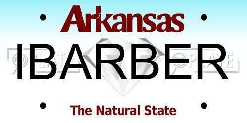 IBARBER Arkansas License Plate