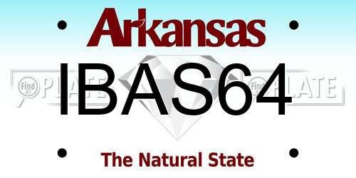 IBAS64 Arkansas License Plate