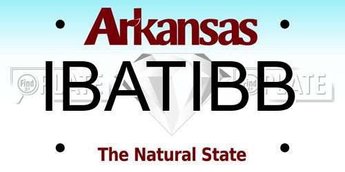 IBATIBB Arkansas License Plate