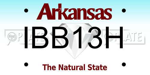 IBB13H Arkansas License Plate
