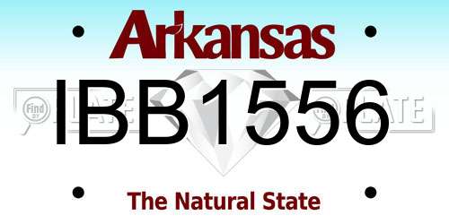 IBB1556 Arkansas License Plate