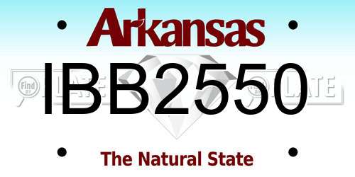 IBB2550 Arkansas License Plate