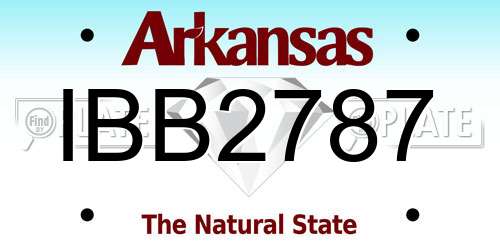 IBB2787 Arkansas License Plate