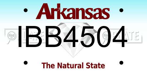 IBB4504 Arkansas License Plate