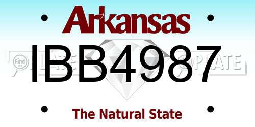 IBB4987 Arkansas License Plate