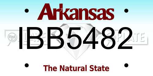 IBB5482 Arkansas License Plate