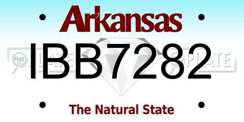 IBB7282 Arkansas License Plate