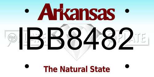IBB8482 Arkansas License Plate