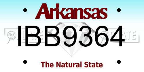 IBB9364 Arkansas License Plate