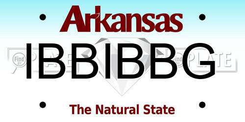 IBBIBBG Arkansas License Plate