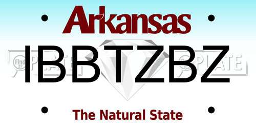 IBBTZBZ Arkansas License Plate