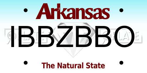 IBBZBBO Arkansas License Plate