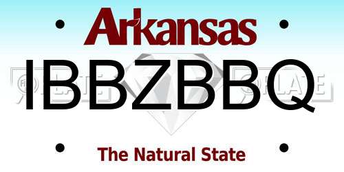 IBBZBBQ Arkansas License Plate