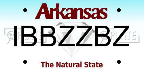 IBBZZBZ Arkansas License Plate