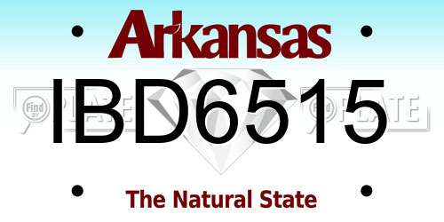 IBD6515 Arkansas License Plate