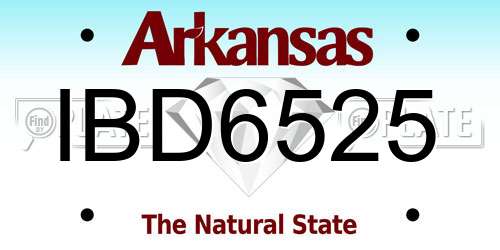 IBD6525 Arkansas License Plate