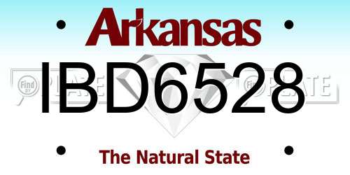IBD6528 Arkansas License Plate