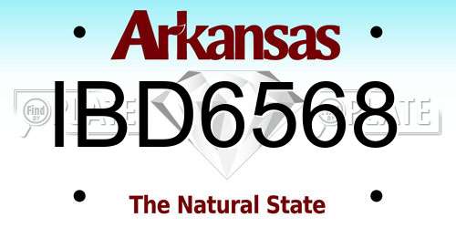 IBD6568 Arkansas License Plate