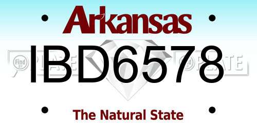 IBD6578 Arkansas License Plate