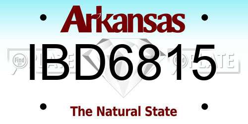 IBD6815 Arkansas License Plate