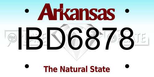 IBD6878 Arkansas License Plate