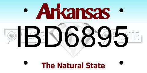 IBD6895 Arkansas License Plate